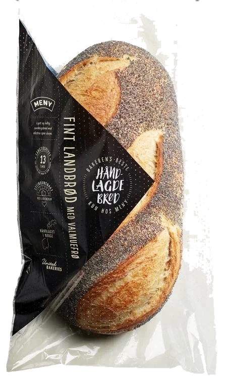 Håndlagd Landbrød m/Valmue 690g pr stykk