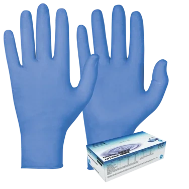GRANBERG 770 - Kjemikalieresistente Engangshansker. Nitril. M. Indigo