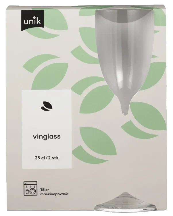 Vinglass 25cl 2stk Unik