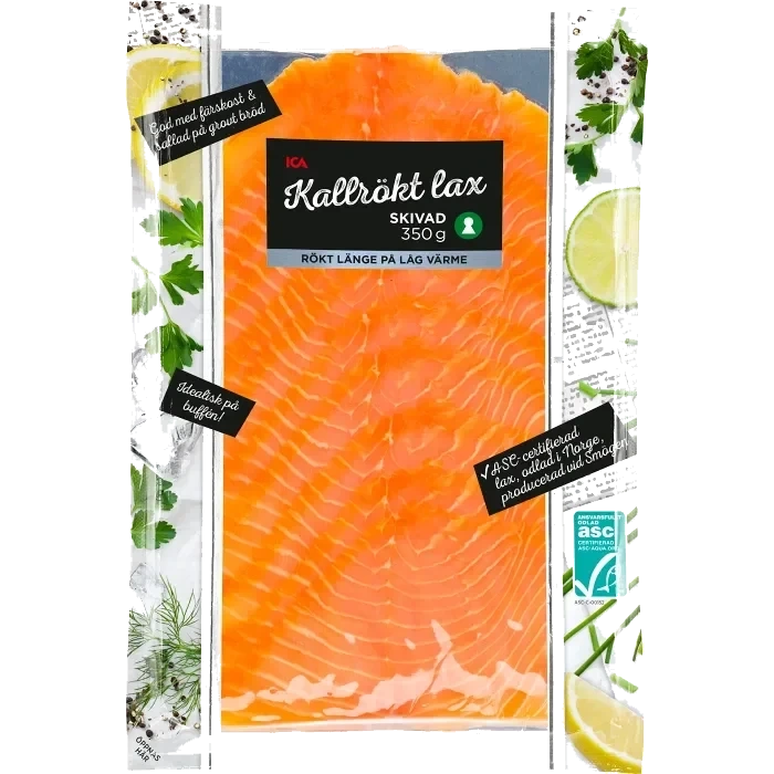 Lax Färsk Kallrökt 350g Miljömärkt ICA