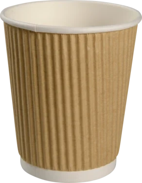 Kaffebeger, Abena Gastro, 9cm, Ø8cm, 24 Cl, 8 Oz, Brun, Pe/papp, Ripple Wall