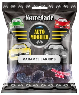Nørregade Automobiler Karamel Lakrids 70g