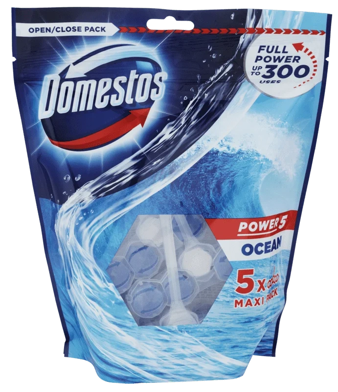 Domestos WC-blokk Power 5 Ocean 5pk