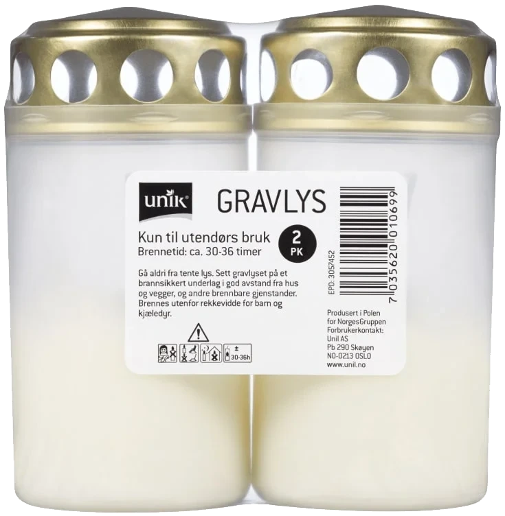Gravlykt m/Lokk 36t 2pk Unik
