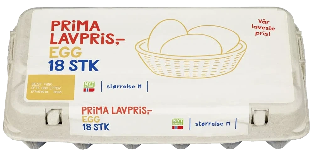 Egg Str S/M, Vår Laveste Pris, 18 stk