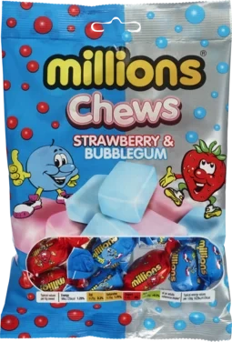 Millions Chews Strawberry & Bubblegum 120g
