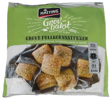 Grove Fullkornstykker 520g Hatting