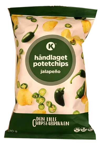 Håndlaget Potetchips Jalapeno 120g