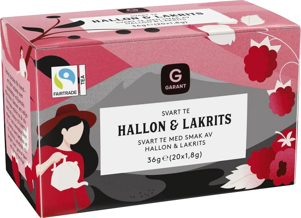 Svart Te Hallon & Lakrits