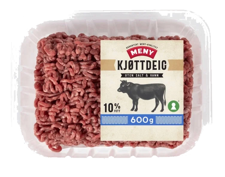 Kjøttdeig Storfe Magrere 10% 600g Meny