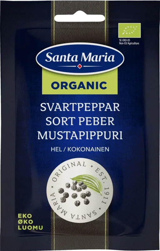 Santa Maria Hel Sort Pepper Økologisk 17g