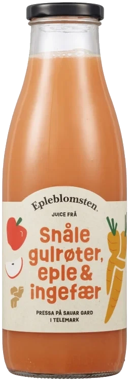 Snåle Gulrøtter, Eple og Ingefær 0.75l Epleblomsten