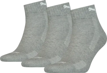 Puma 3pk Cushioned Quarter Sock Grå 39/42
