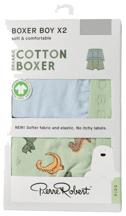 Boxer Cotton Boy Skyblue-Mintgreen 98-104