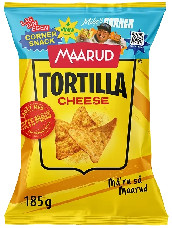 Tortillachips Cheese 185g Maarud