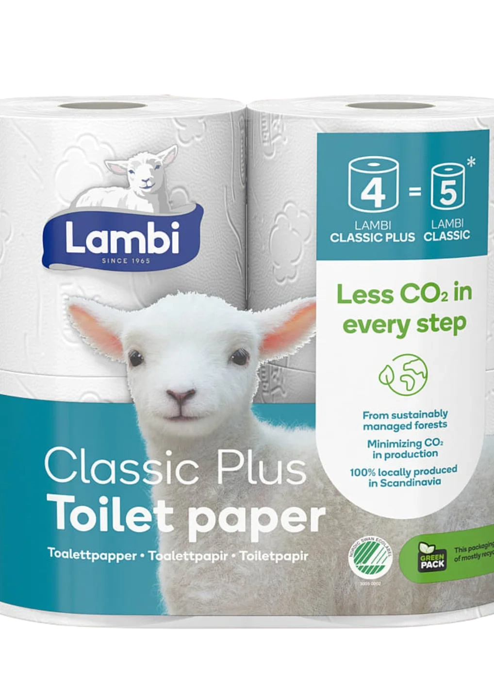 Lambi Toalettpapir 4pk Plus