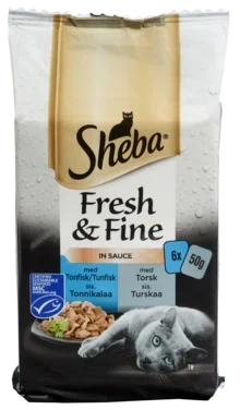 Sheba Fresh&Fine Våtfôr med Fisk 6x50g