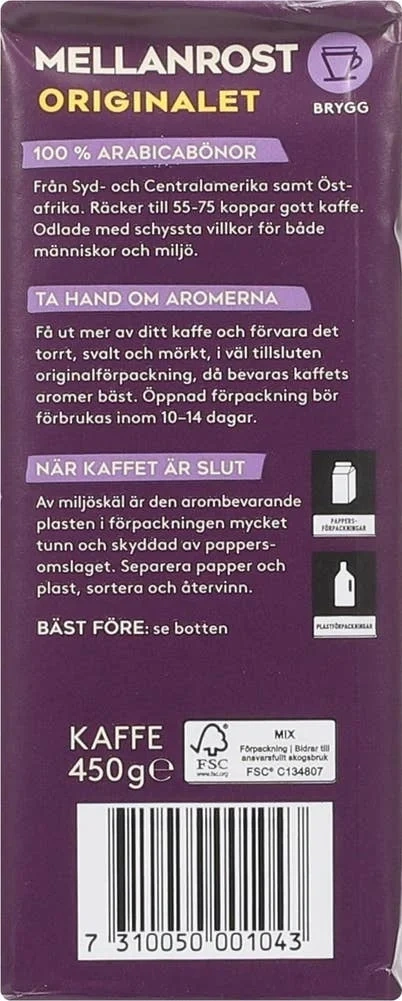Mellanrost filtermalt