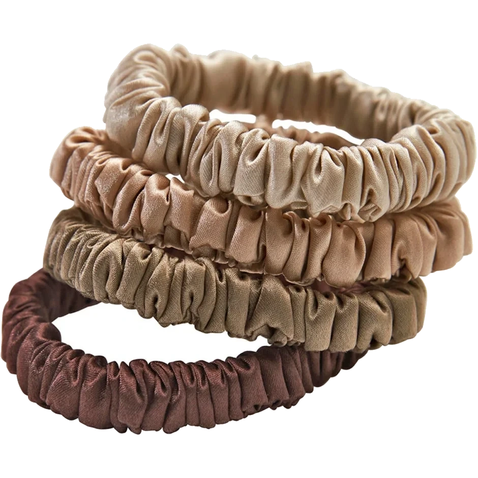 Lenoites Mulberry Silk Skinny Scrunchies