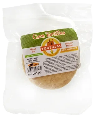 Tortilla Guanajuato White Corn 10cm 250g
