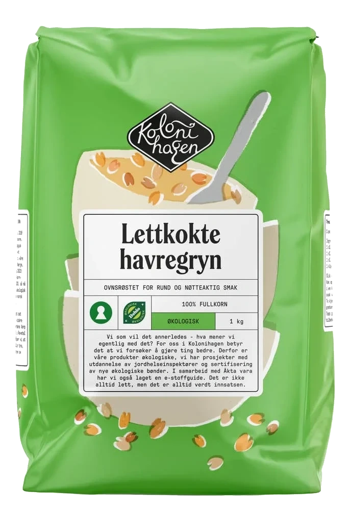 Økologiske lettkokte havregryn