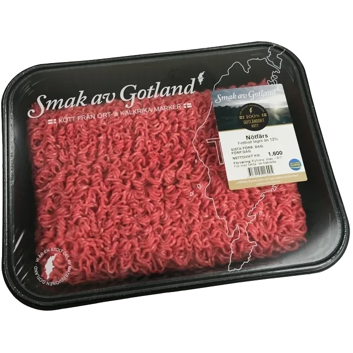 Nötfärs Färsk 12% ca 1,6kg Smak av Gotland