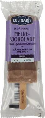 Melkesjokolade Pinneis m/Sjokoladetrekk 75ml Kulinaris