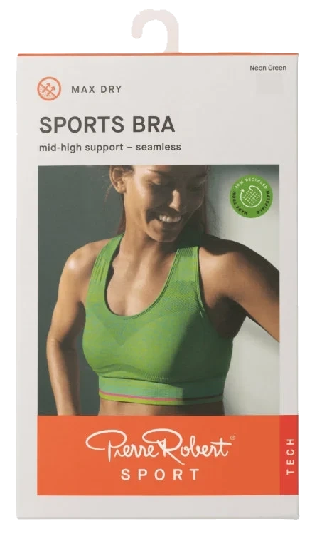 Sports Bra Mid High Neon M Pierre-Robert