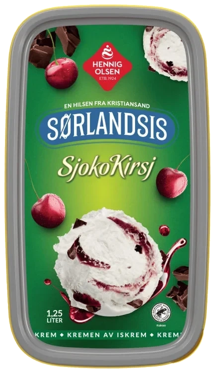 Sørlandsis Sjokokirsj 1,25l Hennig-Olsen