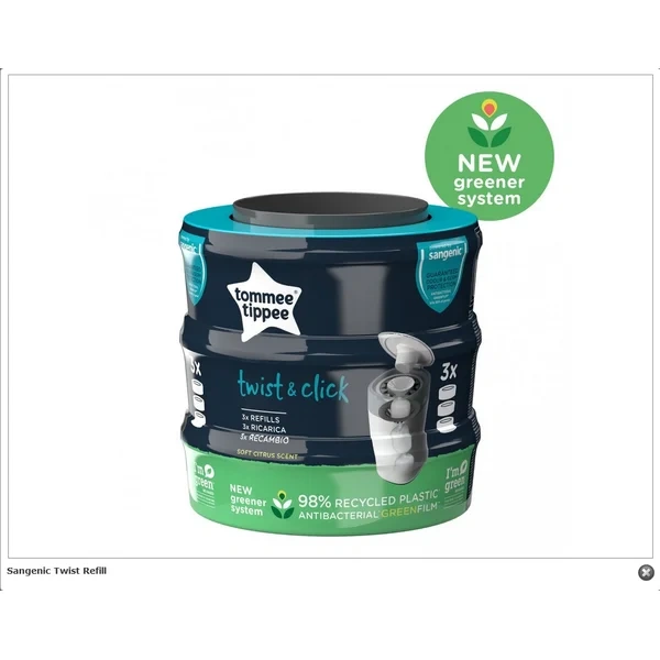 Sangenic Twist Bleiebøtte Refill 3pk