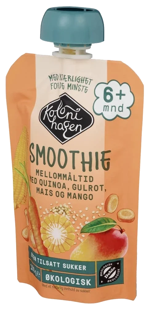 Smoothie med Quinoa, Gulrot, Mais & Mango Fra 6 mnd, Økologisk, 100 g