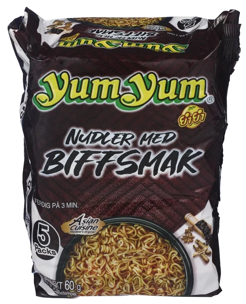 Nudler med biffsmak