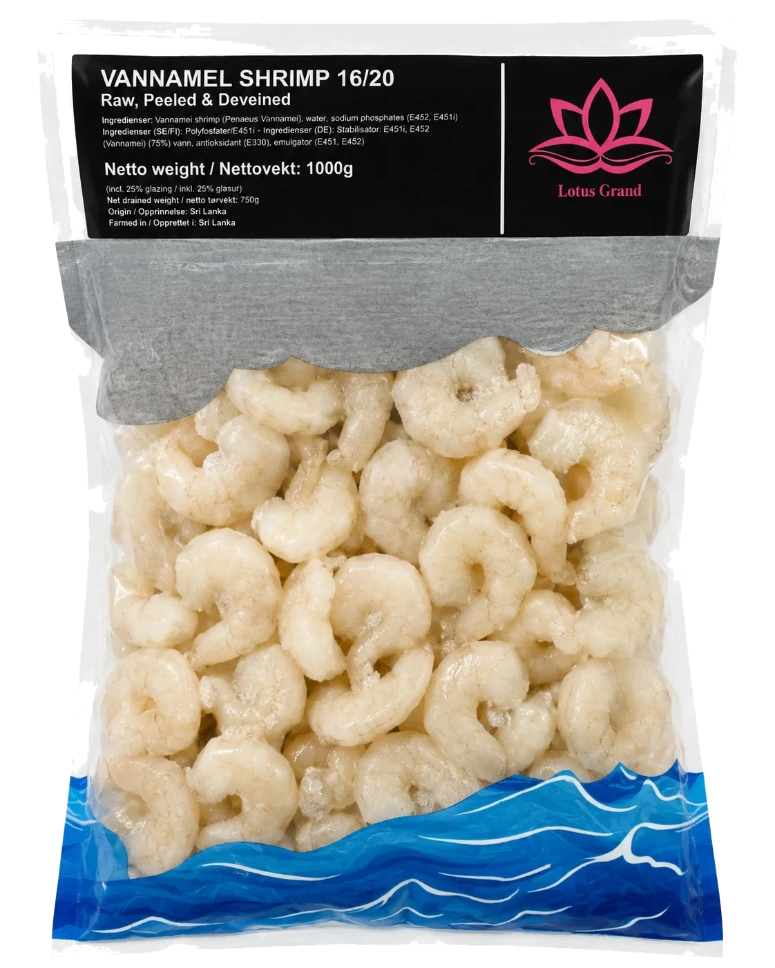 Vannamei Scampi HLSO 16/20 1kg
