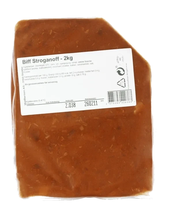 Biff Stroganoff Ca2kg Matbørsen