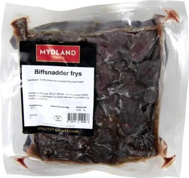 Storfe Biffsnadder 1kg X 10stk Frys Mydland