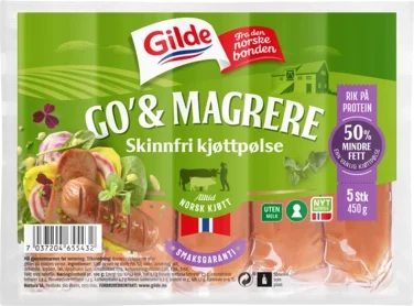 Go & Magrere Kj.pølse u/Skinn 450g Enh