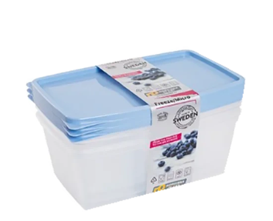 Oppbevaringsbokser Micro/Frys 3 pk 0,8 L