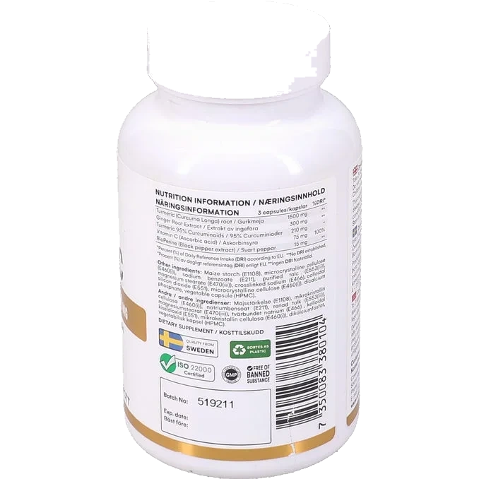 Kosttillskott Turmeric 90-pack