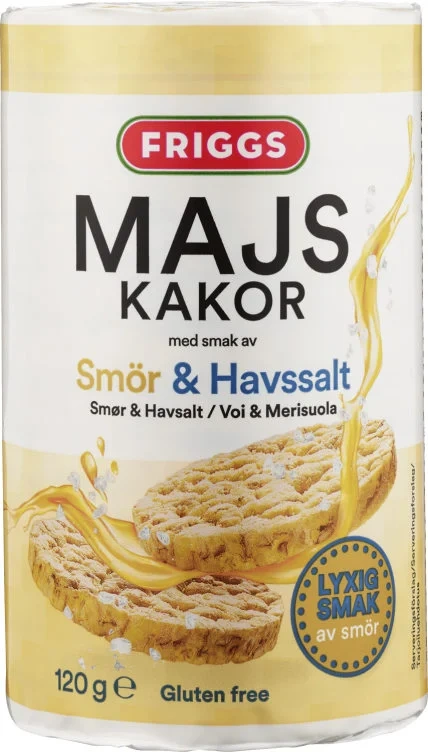 Maiskaker Smør&Havsalt 120g Friggs