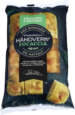 Focaccia Rosmarin og Havsalt 430 g Mesterbakeren
