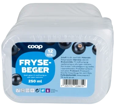 Frysebeger 250ml Coop