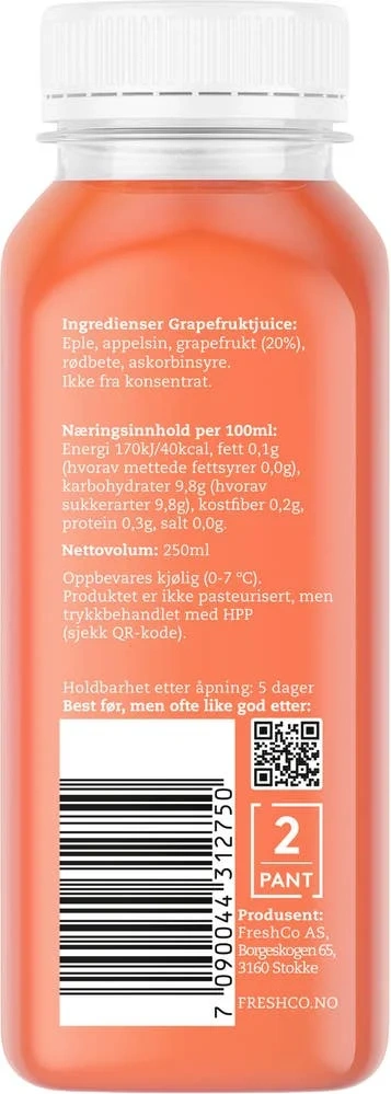 Kaldpresset Grapefruktjuice