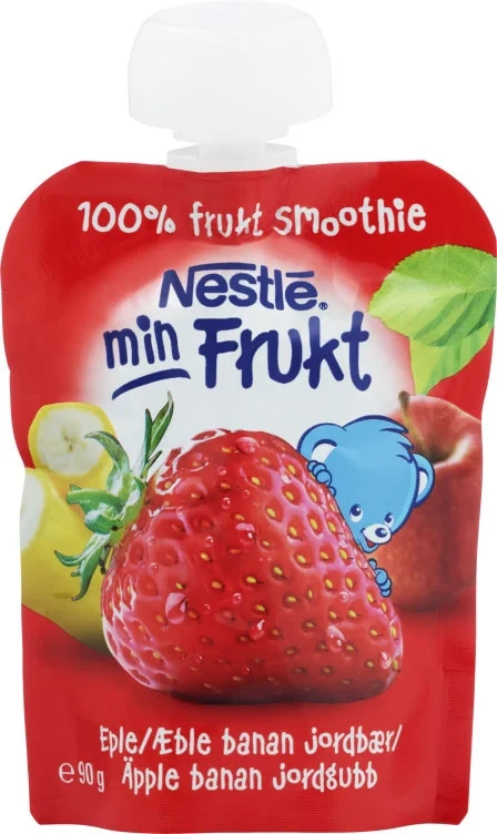 Smoothie Min Frukt Jordbær 6mnd 90g Nestle