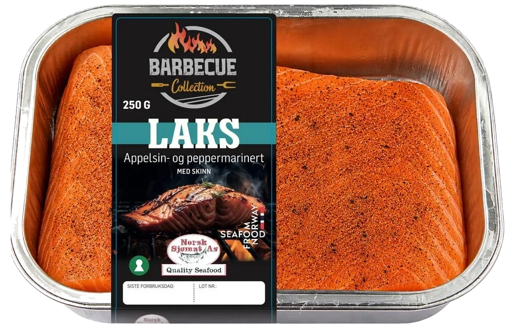 Laksefilet appelsin- og peppermarinert