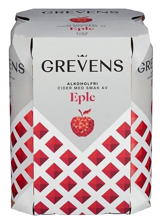 Grevens Cider Eple Alkoholfri 0,5lx4 boks
