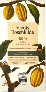 80% Echarate Mørk Sjokolade Vigdis Rosenkilde