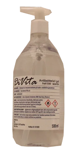 DeVita Antibakteriell Gel 500ml