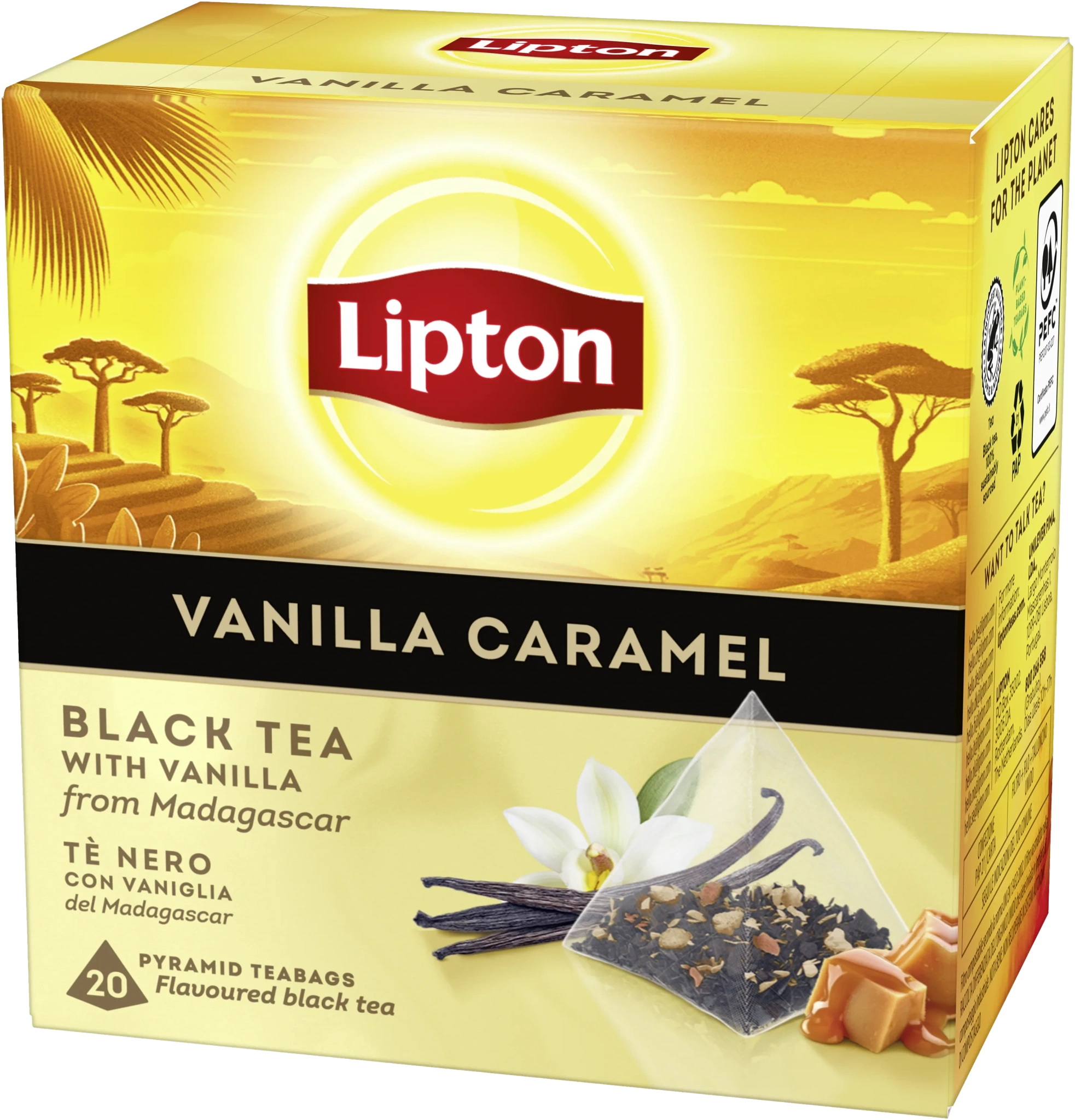 Svart te Vanilla caramel