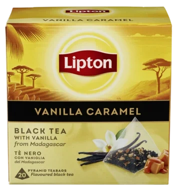Svart te Vanilla caramel