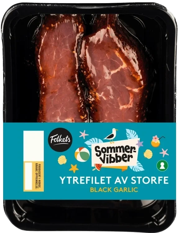 Storfe Ytrefilet skivet Black Garlic Sommervibber
